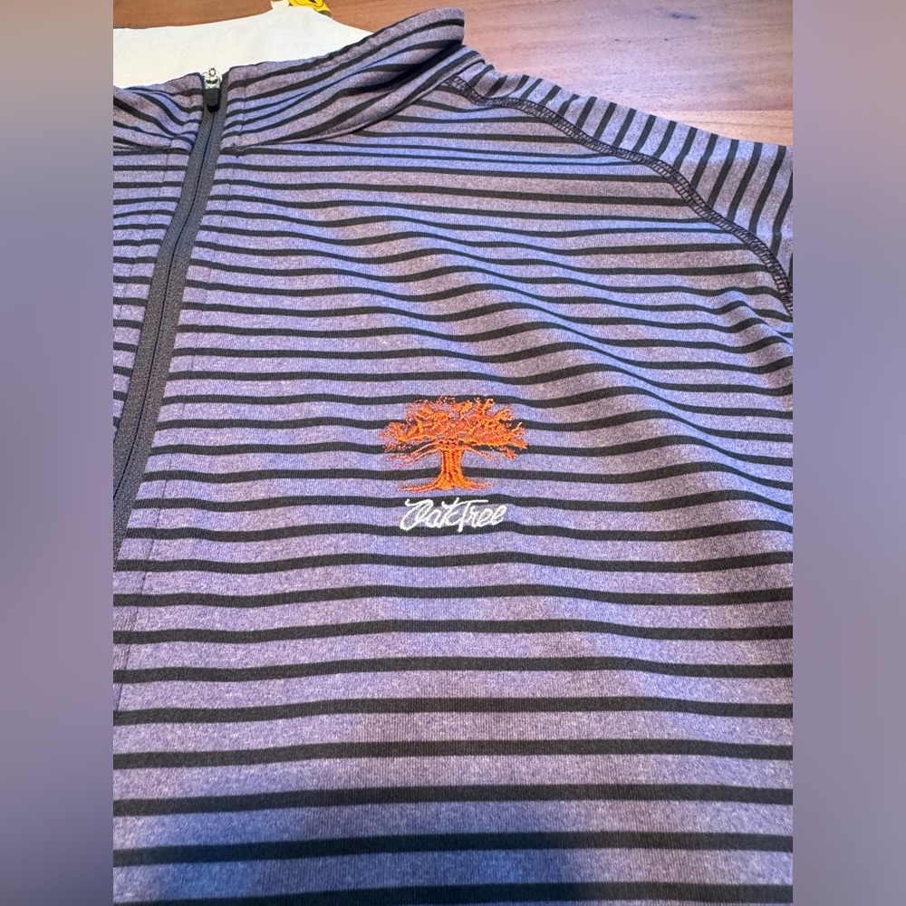 Men’s Straight Down Long Sleeve Oak Tree Golf Shirt - Large